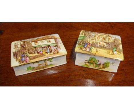 Two Royal Winton trinket boxes