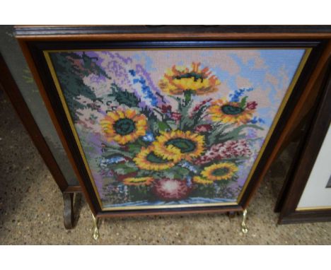 TWO TAPESTRY FIRE SCREENS
