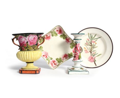 An English creamware botanical plate  1st half 19th century, painted with a specimen of Cape Aitonia after a plate in William