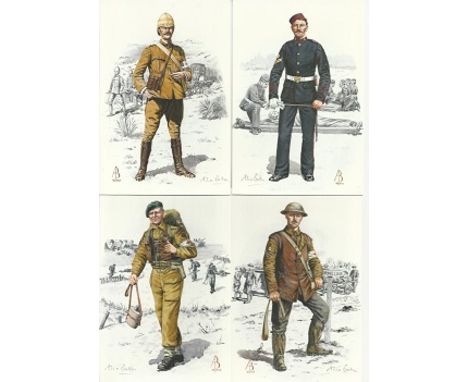 Military Alix Baker Postcards 300+ cards in complete sets purchased in 1990s. Housed in 2 lever arch file. Includes a huge ar