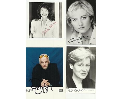 TV Film Collection includes Nanette Newman signed small b/w photo. Corrine Wilks signed 5x3 b/w photo. D J Otzi signed EMI pr