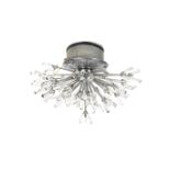 A contemporary multi-arm LED 'Snowflake' pendant ceiling light fitting.