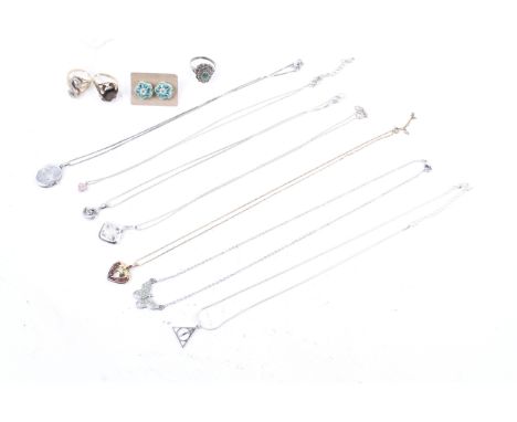 A collection of vintage jewellery. Including an eight-cut diamond 18 stone initial 'S' ring, indistinct marks, size K, 5.1g g
