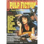 Pulp Fiction (1994) movie film advertising poster. A Quentin Taratino film, Miramax, made in EEC.