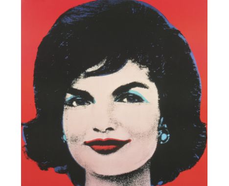 After Andy Warhol - Jackie Kennedy print on hardboard. Framed. 92cm x 92cm