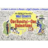 One Hundred and One Dalmations (1961) Walt Disney's movie film poster. Framed and glazed.