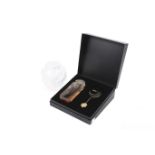 A Lalique eau de parfum gift set and a Lalique style opaline glass vase with swallows. Max.