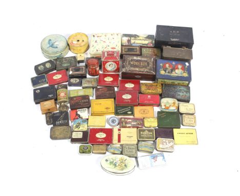 A collection of vintage advertising product tins. Including mostly tobacco related tins, money boxes, etc. Max. H17cm 