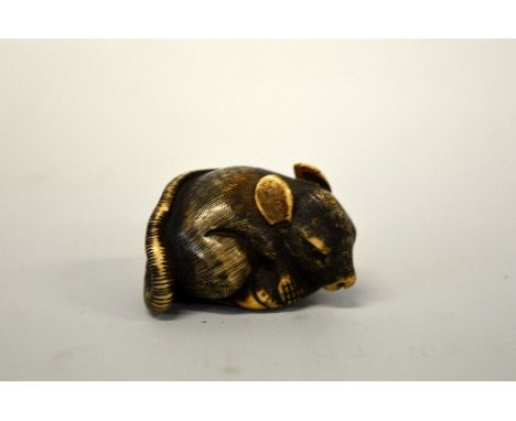 A JAPANESE IVORY NETSUKE, carved as a Rat