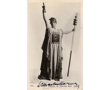 THEATRE: Selection of vintage signed postcard photographs by various Edwardian stage actors including Seymour Hicks, Robert E