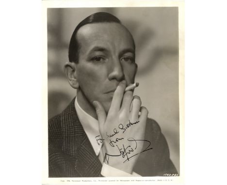 COWARD NOEL: (1899-1973) English Actor &amp; Playwright, Academy Award winner. An excellent vintage signed and inscribed 8 x 
