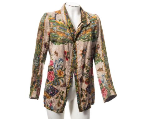 A collection of various vintage costume and textiles:, including a 1930s brown velvet and white fur cape and several pieces o