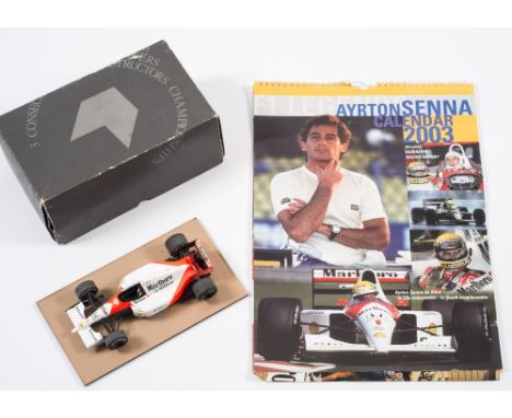 A McLaren International scale model of  Ayrton Senna's Marlboro McLaren Honda MP4/6 by Tameo Kits, Italy:, in original box, a