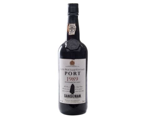 A bottle of Sandeman late bottled Vintage Port 1989:.