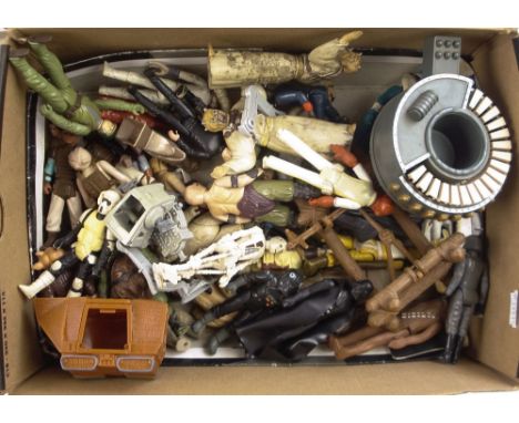 A collection of loose Palitoy/Kenner Star Wars 3 3/4 inch action figures:, including Darth Vader, Tie fighter pilot and other