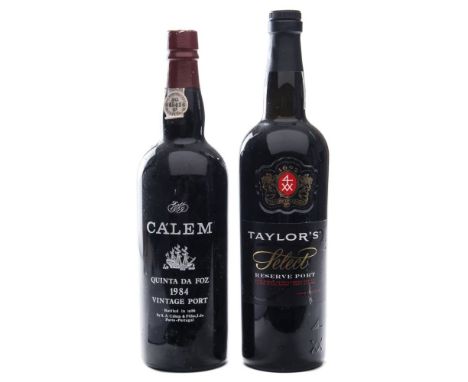 A bottles of Cal'em Quintada Foz Vintage port 1984 and a bottle of Taylors Select Reserve port:, (2)