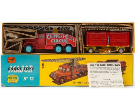 A  Corgi Major No 12 Gift Set 'Chipperfield's Circus Crane Truck and Cage':, boxed..