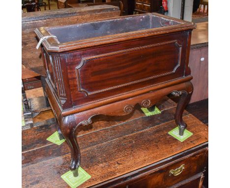 An Early 20th Century Carved Mahogany Plant Trough, 61cm by 32cm by 56cm