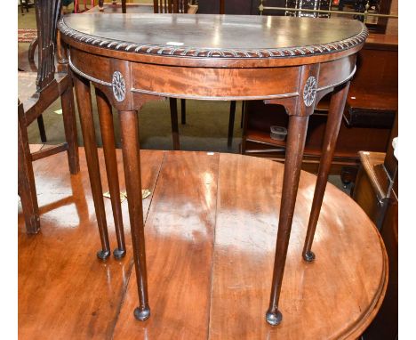 A George III Ash and Elm Corner Chair, with pierced splats, square tapering supports and x-frame cross stretcher (a.f), toget