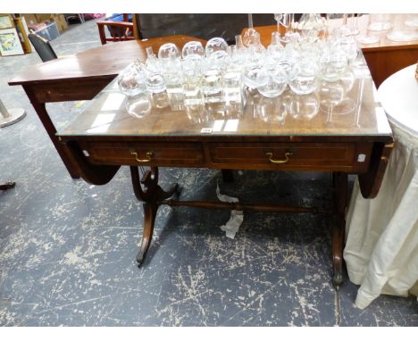 A REGENCY STYLE SOFA TABLE. 