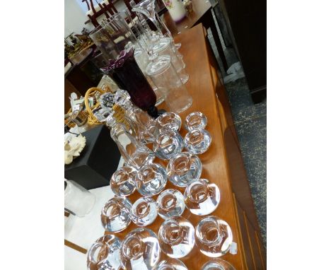 A QUANTITY OF TEA LIGHT STANDS, LIDDED VESSELS, VASES ETC. 