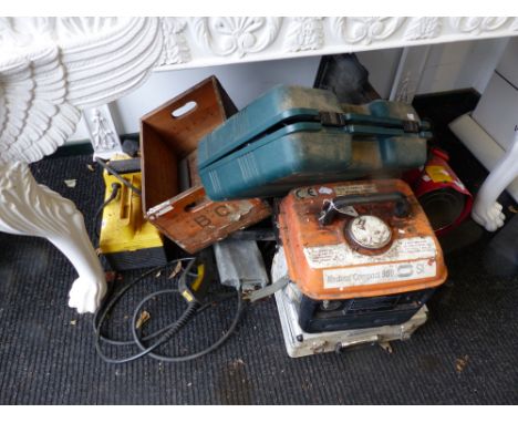 DEWALT POWER TOOLS, A PRESSURE WASHER, SPACE HEATER, SMALL GENERATOR ETC.