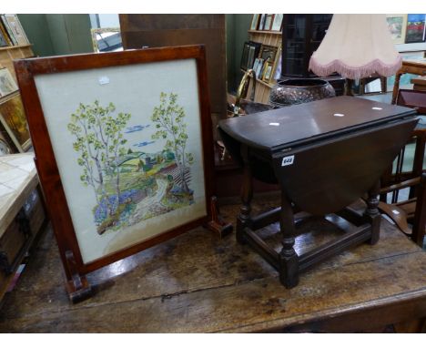 AN OCCASIONAL TABLE AND A FIRE SCREEN. 