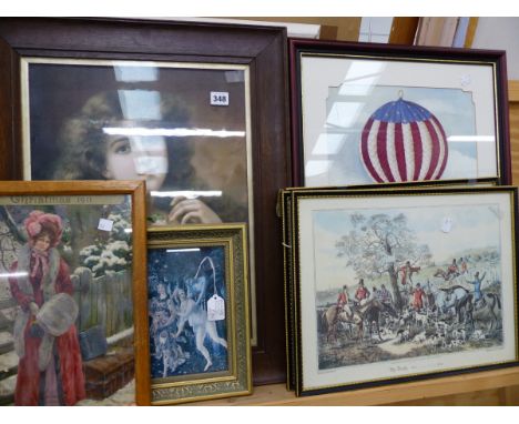 A PEARS PRINT AND OTHER DECORATIVE PICTURES. 