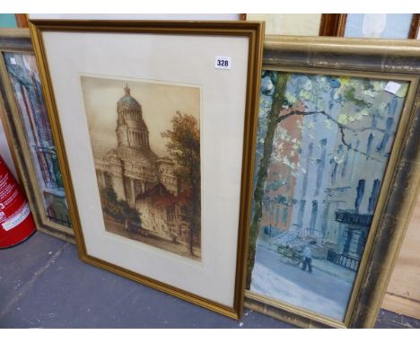 A SIGNED ETCHING, TOGETHER WITH A PRINT AFTER PETER HAYWARD. 