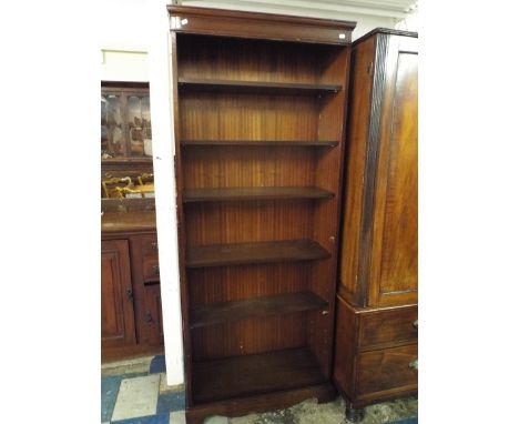 A Six Shelf Open Bookcase.