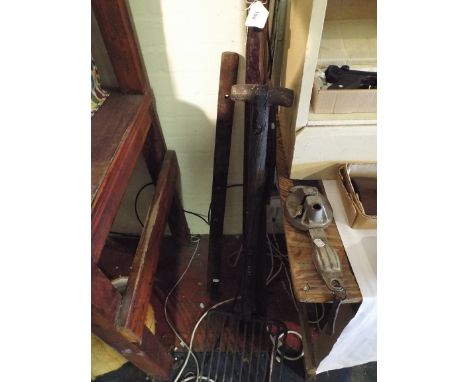 A Great Wester Railway Rolling Tool and Railway Gauge Setting Tool, Fork Etc.
