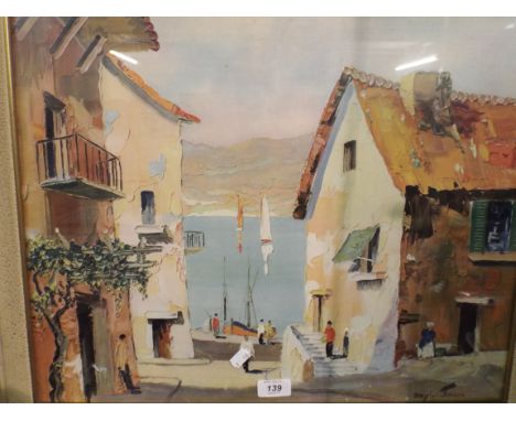 A Framed Print of SeaSide Village after Doyly-John.