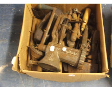 A Box of Carpenters Tools, Mincer Etc. 