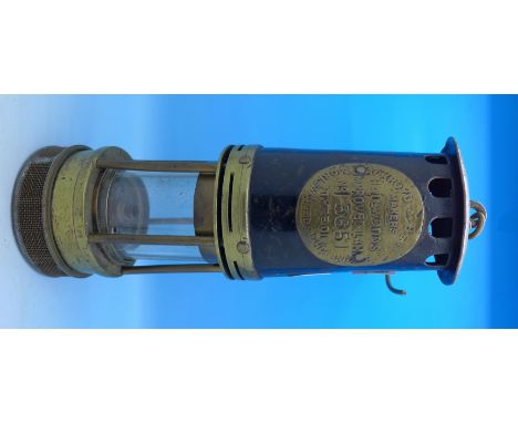 A Hailwoods improved miner's safety lamp, 365