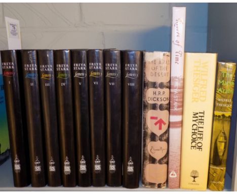 Moorehead (Lucy, editor). Freya Stork, Letters, volumes 1-8, 1st editions, 1974-1982,  uniform original black cloth in dust j