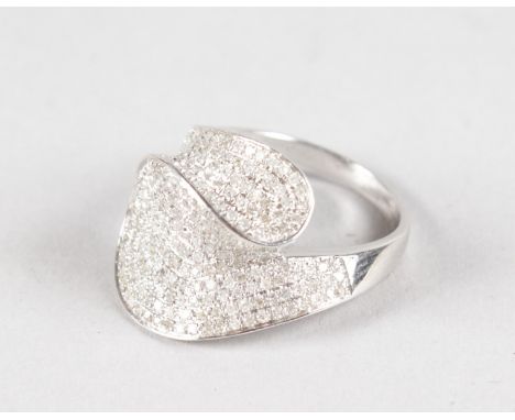 A 14CT WHITE GOLD AND DIAMOND DRESS RING of 1.75cts of diamonds.