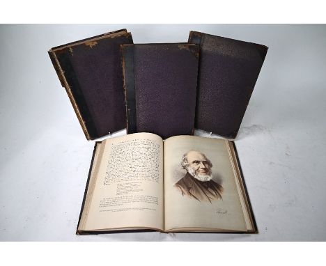 The National Portrait Gallery, 4 vols, Cassells, half calf 4to (circa 1880) disbound