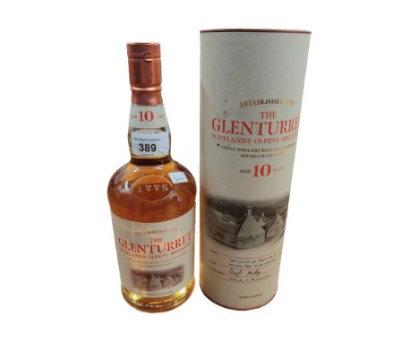 BOTTLE OF THE GLENTURRET SINGLE HIGHLAND MALT SCOTCH WHISKY 