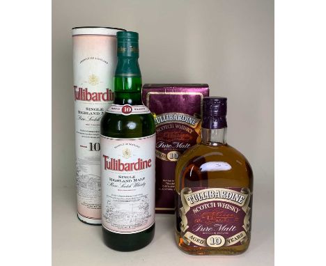 TWO BOTTLES OF TULLIBARDINE SCOTCH WHISKY, both boxed and aged 10 years, different bottlings (2)Provenance: private collectio