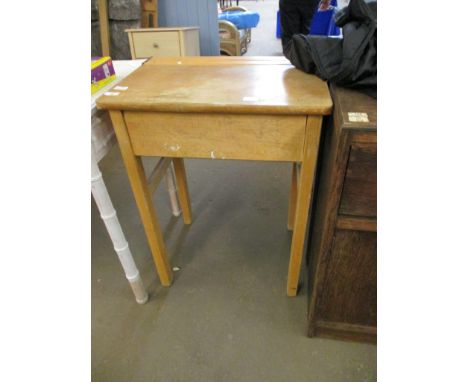 LIGHT OAK SCHOOL DESK, 60.5CM WIDE