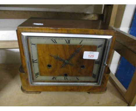 ART DECO WOODEN MANTEL CLOCK