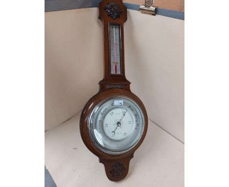 Quantity of old lamps, lighting and wooden boxes, and a modern barometer 