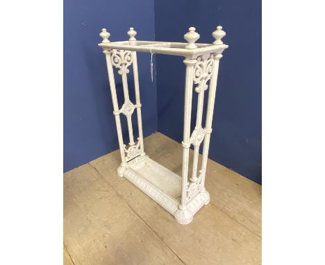 Edwardian cast iron stick stand, 65cmH 