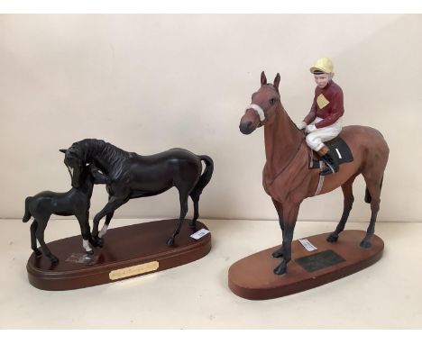 Beswick model of Red Rum, and another model of mare and foal 