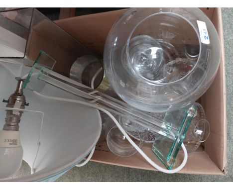 Quantity of china and glass etc, and coloured beaker glasses and a quantity of china, a Royal Worcester Limoges coffee cups e