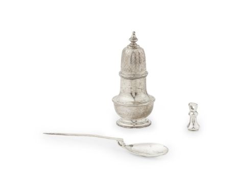 A reproduction Traprain spoon  Rettie & Son, Edinburgh 1919, the shallow bowl with Chi-Rho marks for Christ’s name in Greek, 