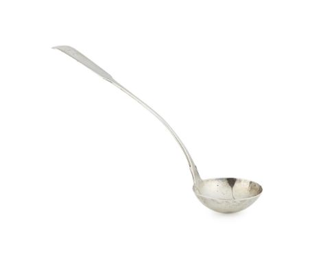Inverness - A soup ladle  Alex McLeod, marked AML, INS, two unidentified punch marks, of Fiddle pattern, JNS engraved to term