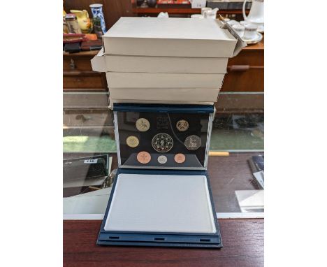 Collection of 1990s Proof Coin sets boxed (9) 