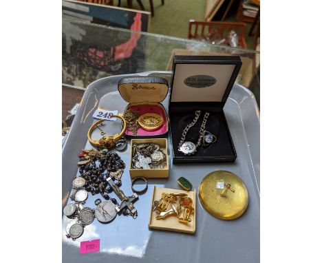 Tray of assorted Costume jewellery inc Bracelets, Watch, ring etc 