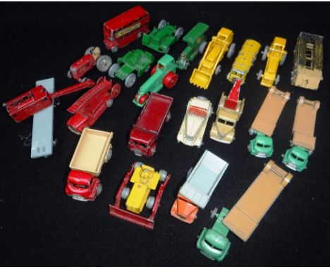 LESNEY: A COLLECTION OF SMALL-SCALE MODEL VEHICLES to include a Bedford 7 ton tipper truck Condition:  all in fair to play-wo